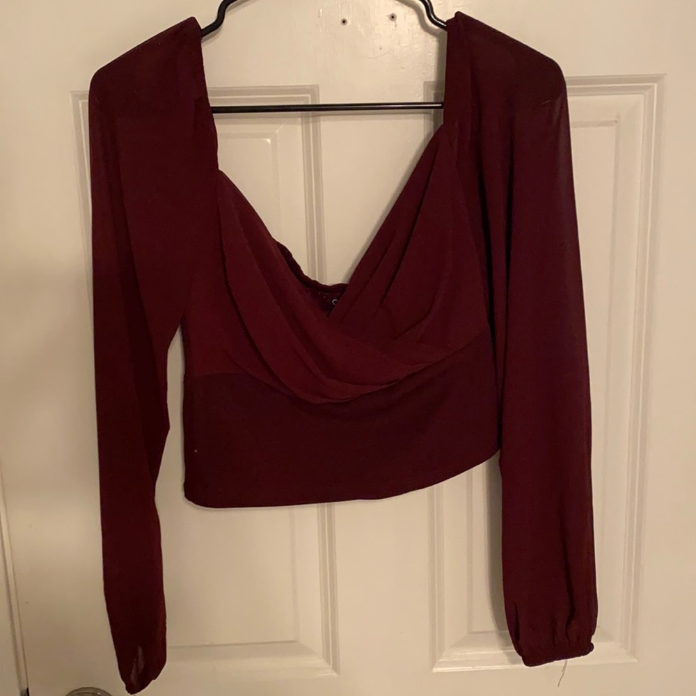 Maroon crop top